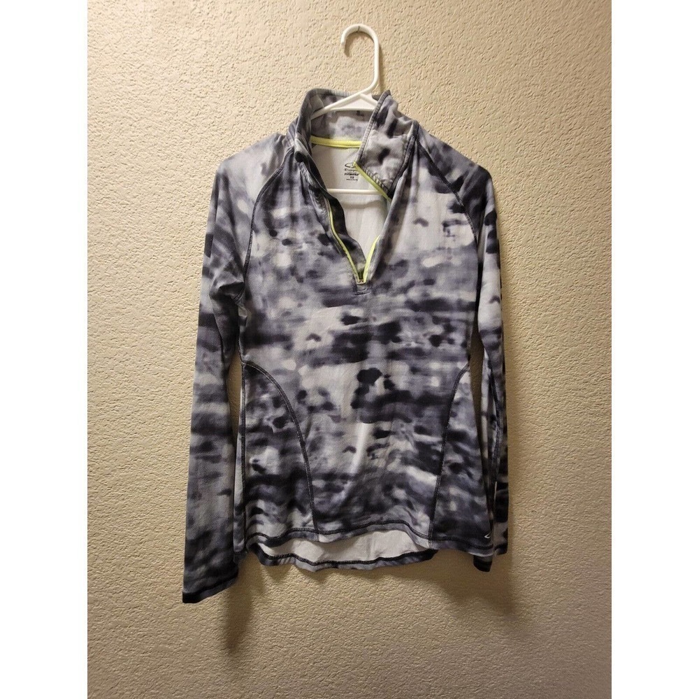 Champion Duodry Long Sleeve Athletic Jacket Black And White Diedye Size XS